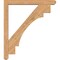 Ekena Millwork Merced Craftsman Smooth Bracket w/ Offset Brace, Western Red Cedar, 5 1/2"W x 42"D x 48"H BKT0604X42X48MRC04SWR - alternate 3